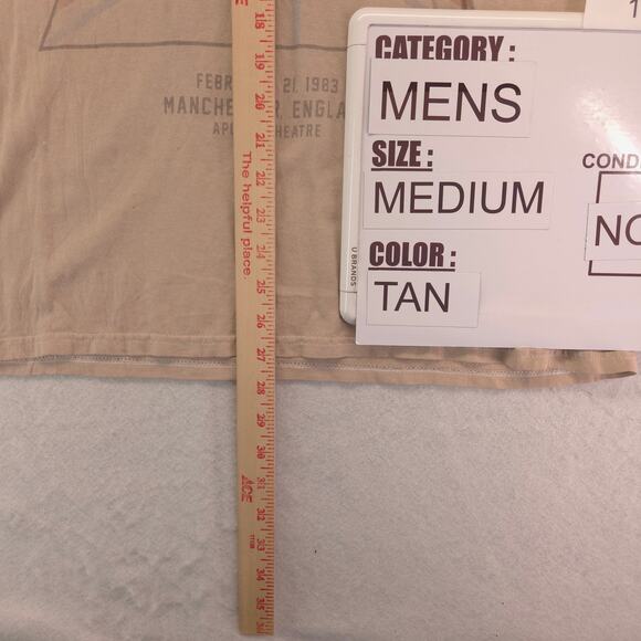 Def Leppard Band Graphic Crew Neck T Shirt Adult Mens Size Medium M Tan - Picture 6 of 9